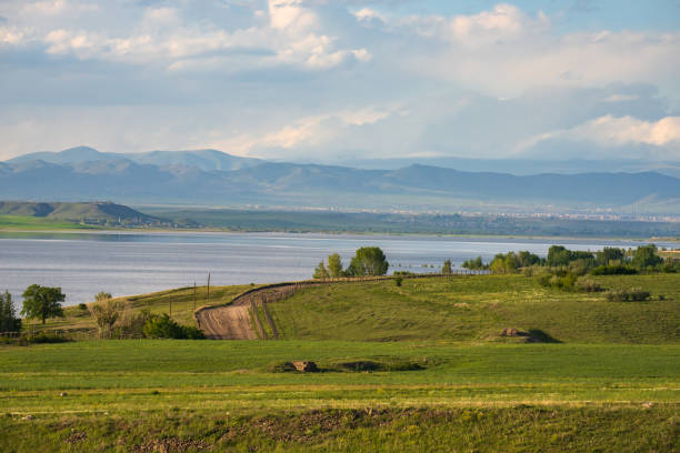 Green farmland, nature in spring, beautiful landscape