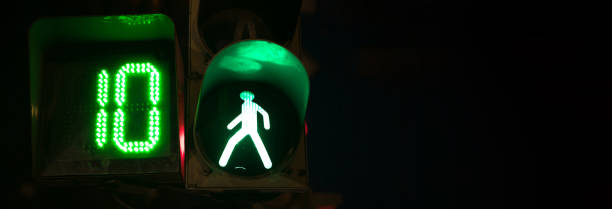 istock traffic light with green light and safe to move 2154519822