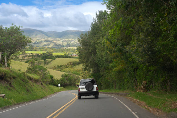 4x4 car on a Colombian rural road.