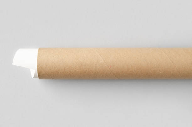 istock Cardboard mailing, shipping tube mockup. 2154521189