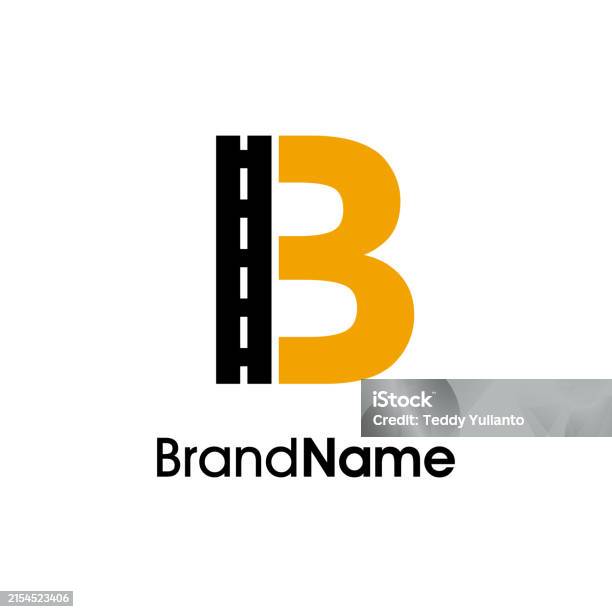Simple Minimalist Initial B Way Stock Illustration - Download Image Now ...