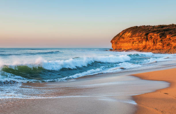 Waves breaking at Bells Beach, Great Ocean Road, Victoria, Australia