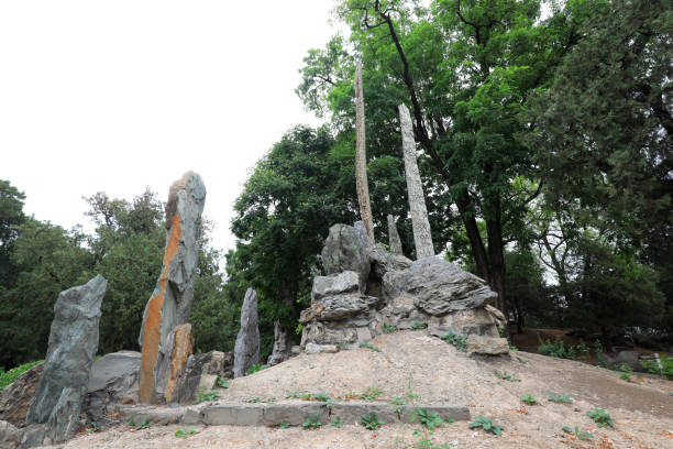 istock Rockery architectural landscape in the park, Beijing 2154527432