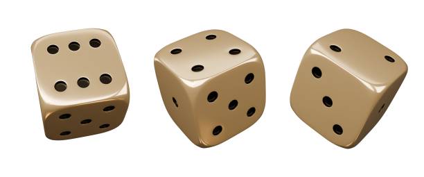 istock Casino gambling game. Gold luxury dice set. 2154528524