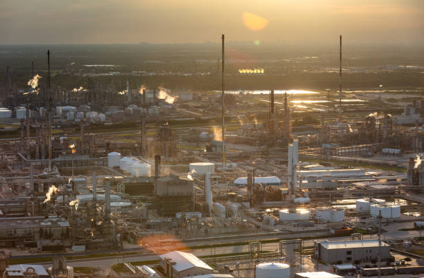 istock Massive Oil Refinery in Houston, Texas on Sunny Afternoon 2154528882