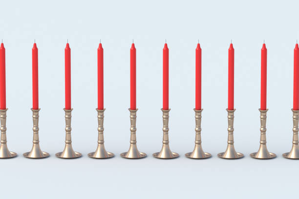Detail of Collegiata di San Gaudenzio church, Varallo, Piedmont, Italy, Candles