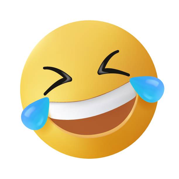 illustrations, cliparts, dessins animés et icônes de avec emoji visage en larmes, émoticône de style 3d. rofl lol sweat laughing chat réactions aux commentaires. dessin animé vectoriel emoji rieur - pleurer