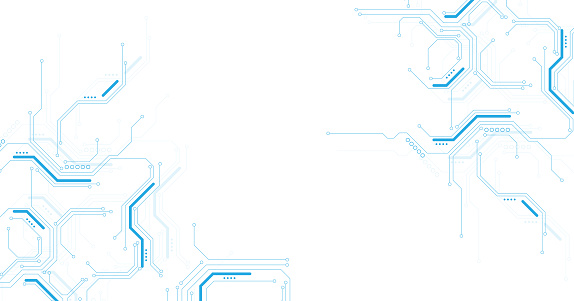 Blue Circuit Diagram On White Background Stock Illustration - Download ...