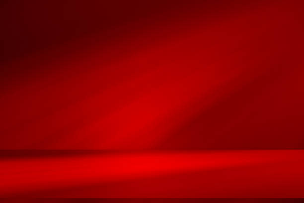 istock Wall interior background, studio and backdrops show products.with shadow from window color red . background for text insertion and presentation product 2154537886