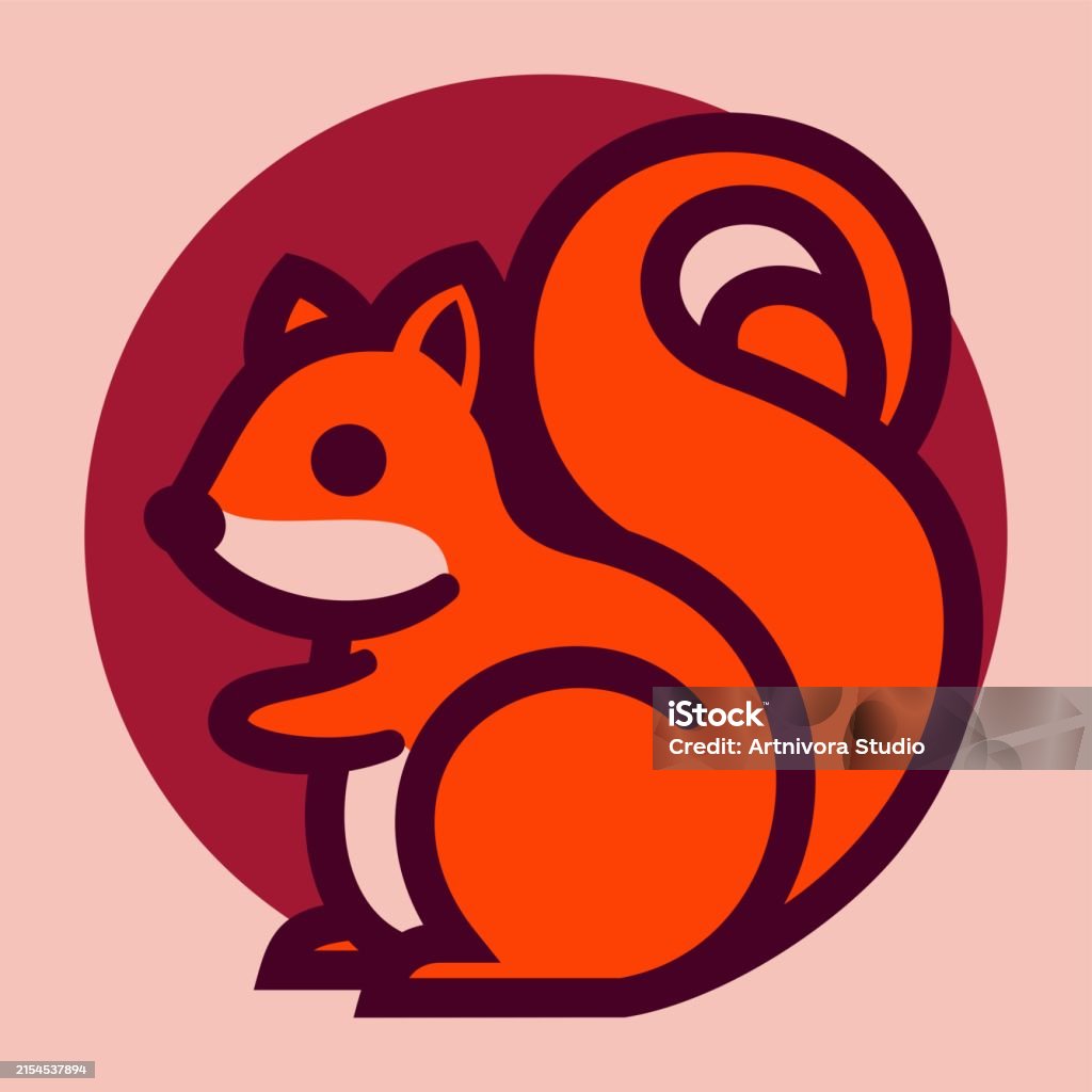 Squirrel Simple. Imagine Vector Illustration Squirrel Simple Mascot Style Stock Illustration ...