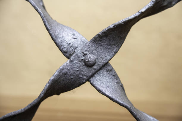 Detail of metal protection and security fence