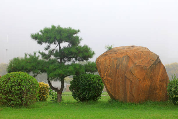 Rockery landscape in a park, North China