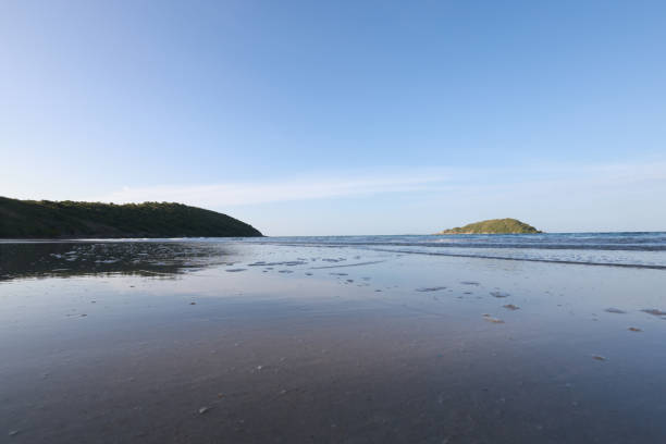 Beautiful tropical beach on the exotic island with tranquility