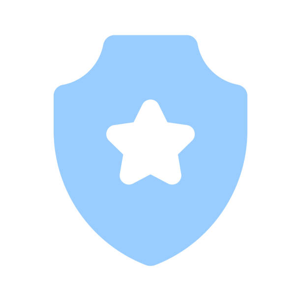 istock An amazing icon of shield badge in modern style. 2154551268