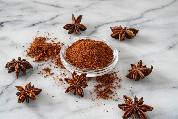 Star anise seeds and powder