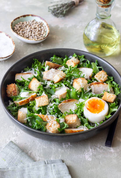istock Caesar salad with chicken. Healthy eating. Diet. 2154554672