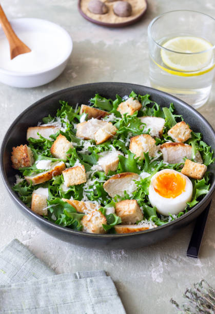 istock Caesar salad with chicken. Healthy eating. Diet. 2154554673