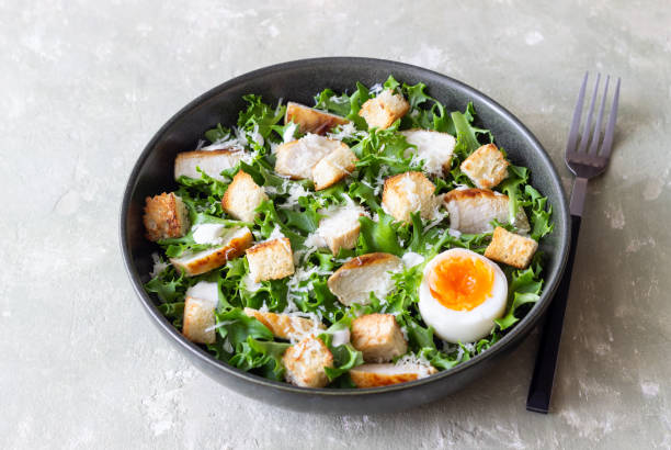 istock Caesar salad with chicken. Healthy eating. Diet. 2154554675