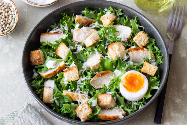 istock Caesar salad with chicken. Healthy eating. Diet. 2154554678