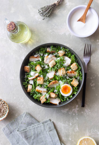 istock Caesar salad with chicken. Healthy eating. Diet. 2154554722