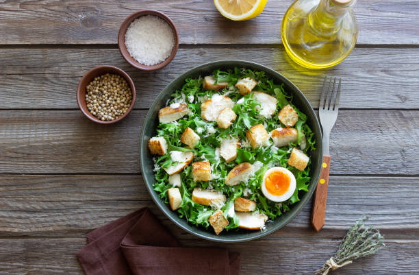 istock Caesar salad with chicken. Healthy eating. Diet. 2154554746