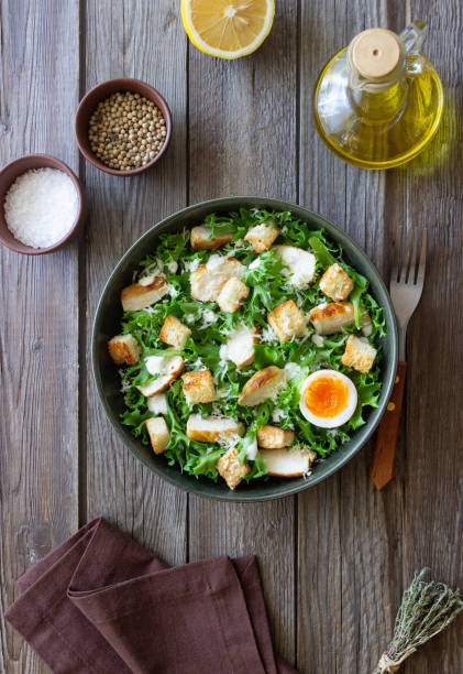 istock Caesar salad with chicken. Healthy eating. Diet. 2154554768