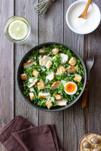 istock Caesar salad with chicken. Healthy eating. Diet. 2154554774