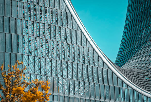 istock Modern financial buildings in business district;Architectural Backgrounds 2154554780
