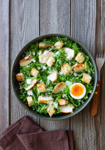 istock Caesar salad with chicken. Healthy eating. Diet. 2154554787