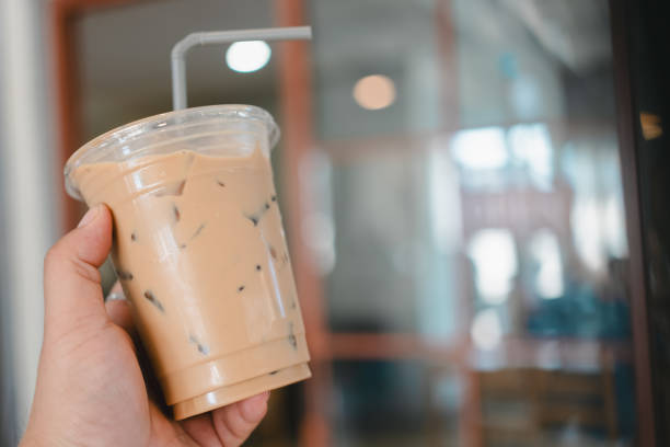 istock Iced coffee in disposable to go cup 2154556667