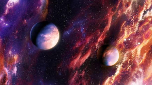 Free Stock Photo of Two Planets Drifting in Space With Stars Background ...