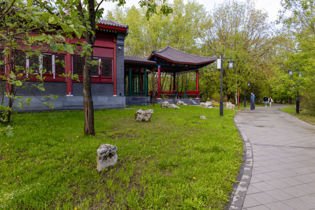 Moscow, Russia – May 05, 2024: Huamin Chinese Park
