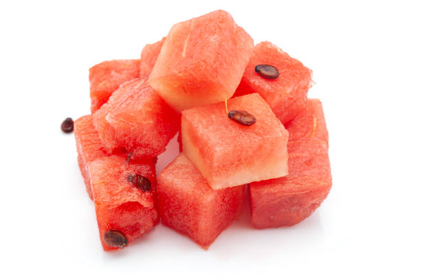 istock Close-up of Watermelon (Citrullus Lanatus) fruit Cubes. 2154564464