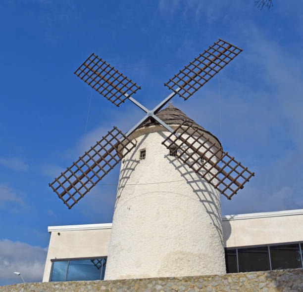 istock Windmills in Barcelona Catalonia 2154564589