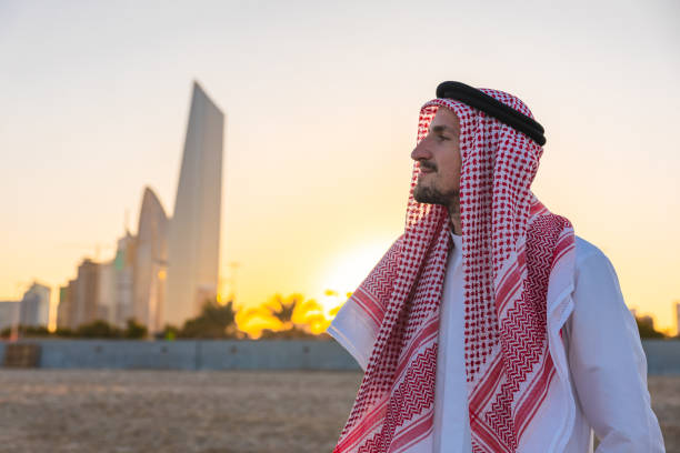 istock Portrait of a young sheik during sunset 2154569111