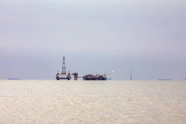 istock Offshore oil drilling platform in Caofeidian sea area, China 2154572542