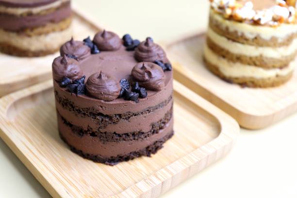 istock Assorted Seasonal mini cakes. Hazelnut, Opera, Salted Caramel, and Double Chocolate. Endless variety, easy serving, moist layers, rich frosting. A symphony of flavor in every bite. Bakery products. 2154573536
