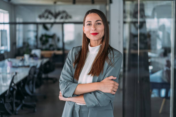 istock Confident businesswoman in modern office. 2154584826