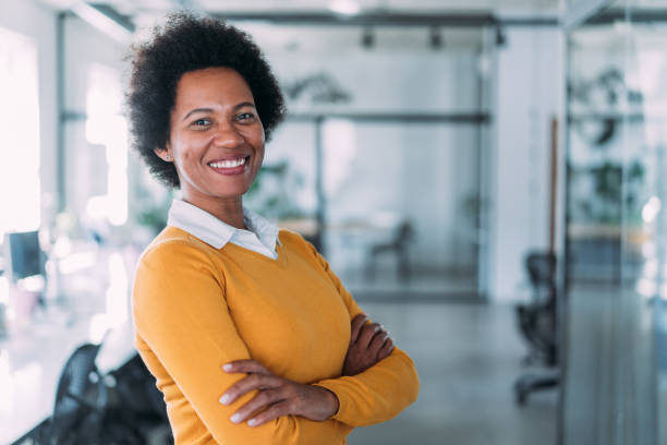 istock Confident businesswoman in modern office. 2154584881