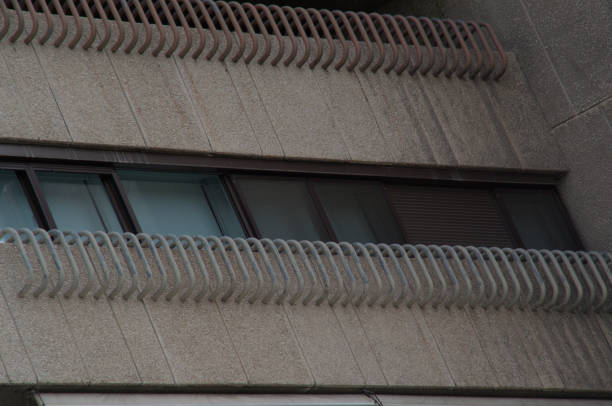 A close-up of a part of Valencia Tower's façade