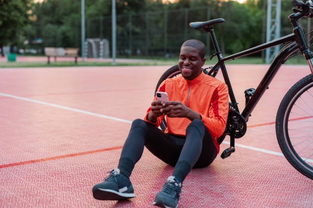 istock Man enjoying a break during outdoor exercise with bicycle 2154587806