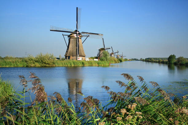 istock Historic windmills at Kinderdijk, Kinderdijk-Elshout, Holland, Netherlands 2154591280