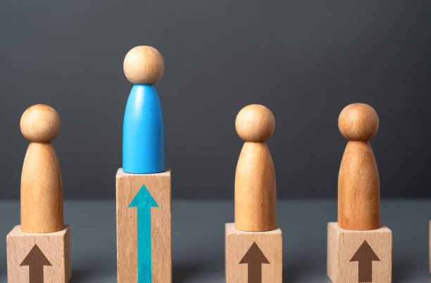 istock Succeeds among the rest. Show high ability points. They will stand out from their environment and succeed in business. Build an outstanding career. 2154597556