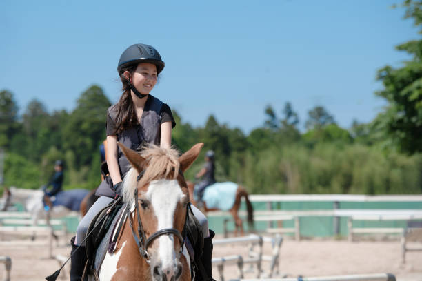 istock girl preparing for horseback riding 2154598137