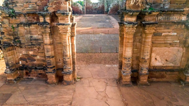 Jesuits Ruins. San Ignacio mini mission founded in 1632 by the Jesuits, Misiones Province, Argentina