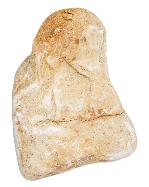 istock Top view of single beige pebble 2154612166