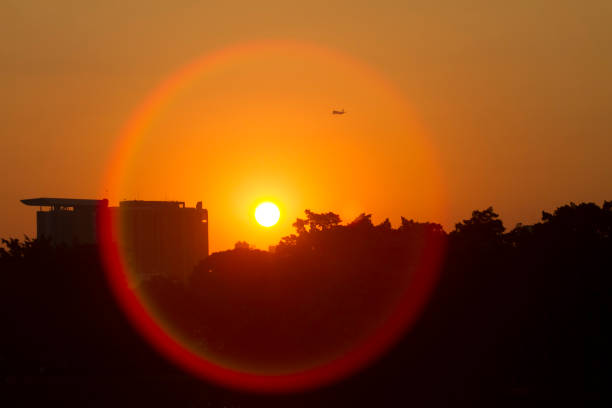 Tropical sun sunset and sunrise details