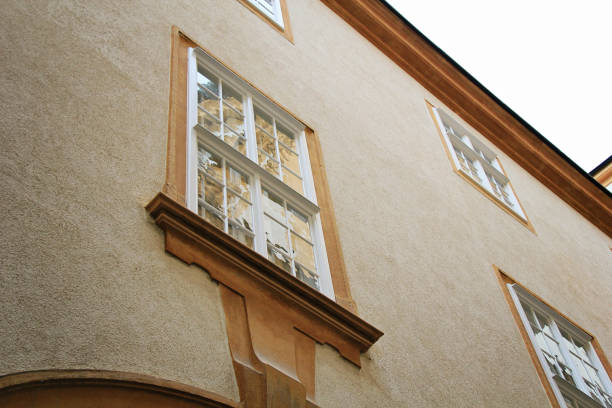 Melk, Austria - May 21 2024: Beautiful Old Windows in Stift Melk Abbey in Austria, Europe