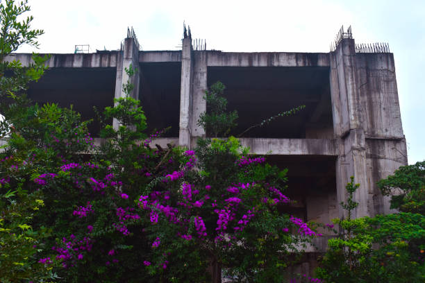 abandoned buildings that have not yet been completed