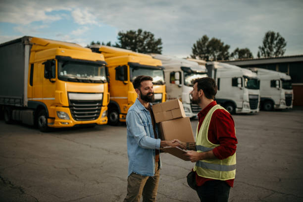istock Truck driver about to deliver packages 2154626149